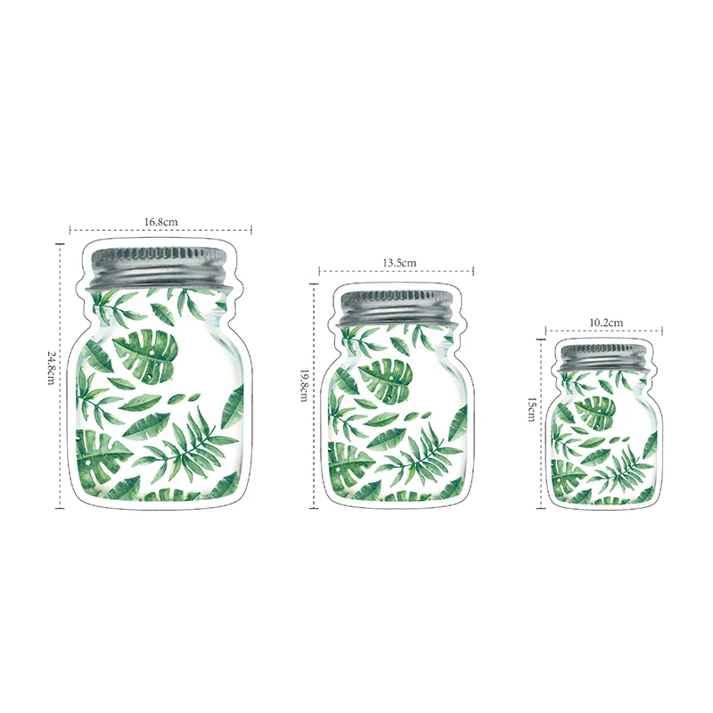 

Reusable Mason Jar Bag Nuts Candy Cookies Bottles Snacks Zipper Sealed Kitchen Organizer Ziplock Seal Fresh Food Storage Bags