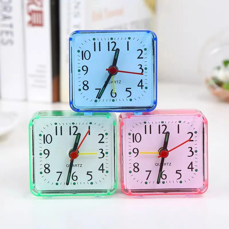 1 шт. квадратные маленькие настольные часы милые Креативные прикроватные мини