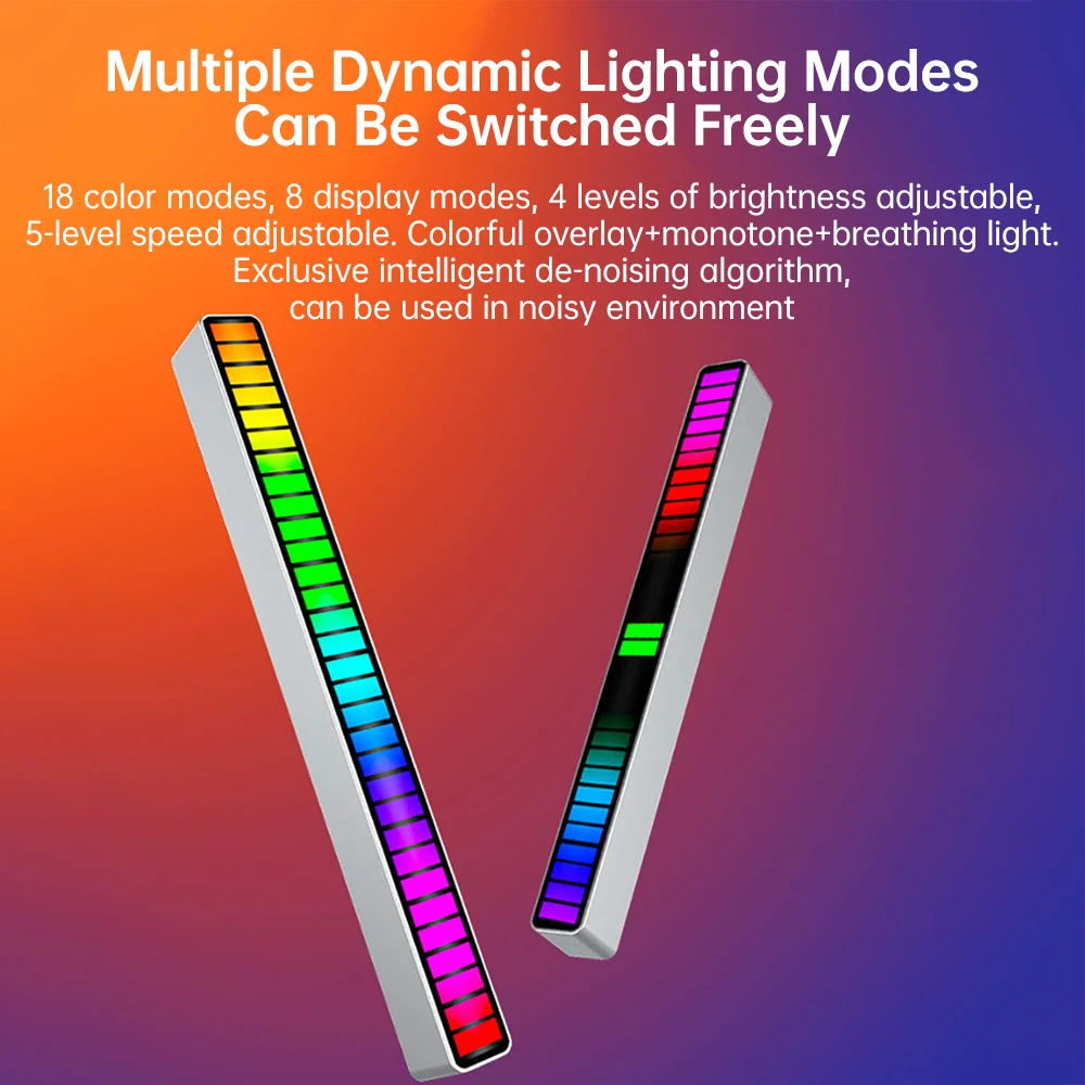 LED Strip Light Music Sound Control Pickup Rhythm APP RGB Atmosphere Lamp Colorful Night Car Home Decoration | Лампы и освещение
