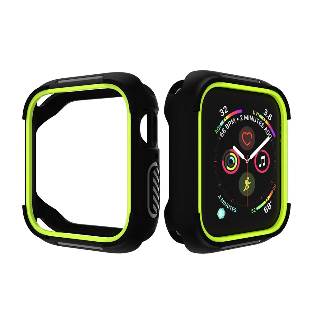 Защитный чехол для Apple Watch Band 44 мм 40 бампер с рамкой iWatch Series 6 5 4 спортивный