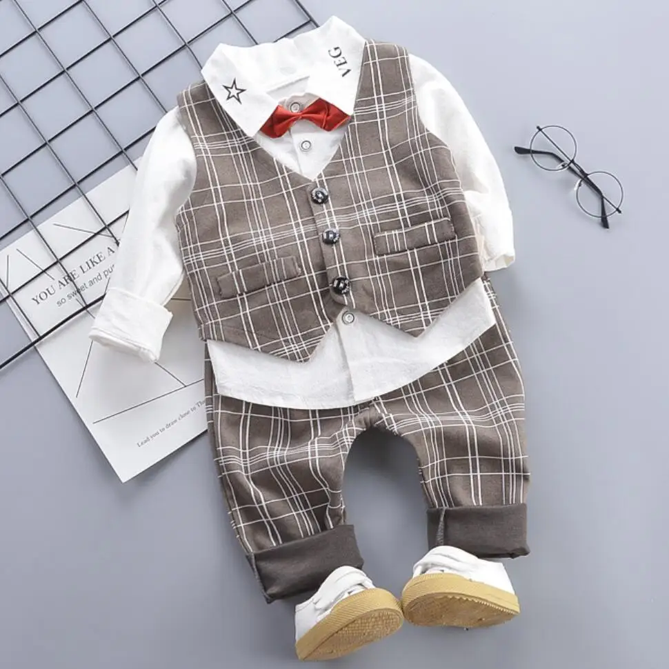 

Официальный костюм для мальчиков, наряд на свадьбу и вечеринку, детский Пасхальный блейзер для младенцев, милый джентльменский смокинг, под...