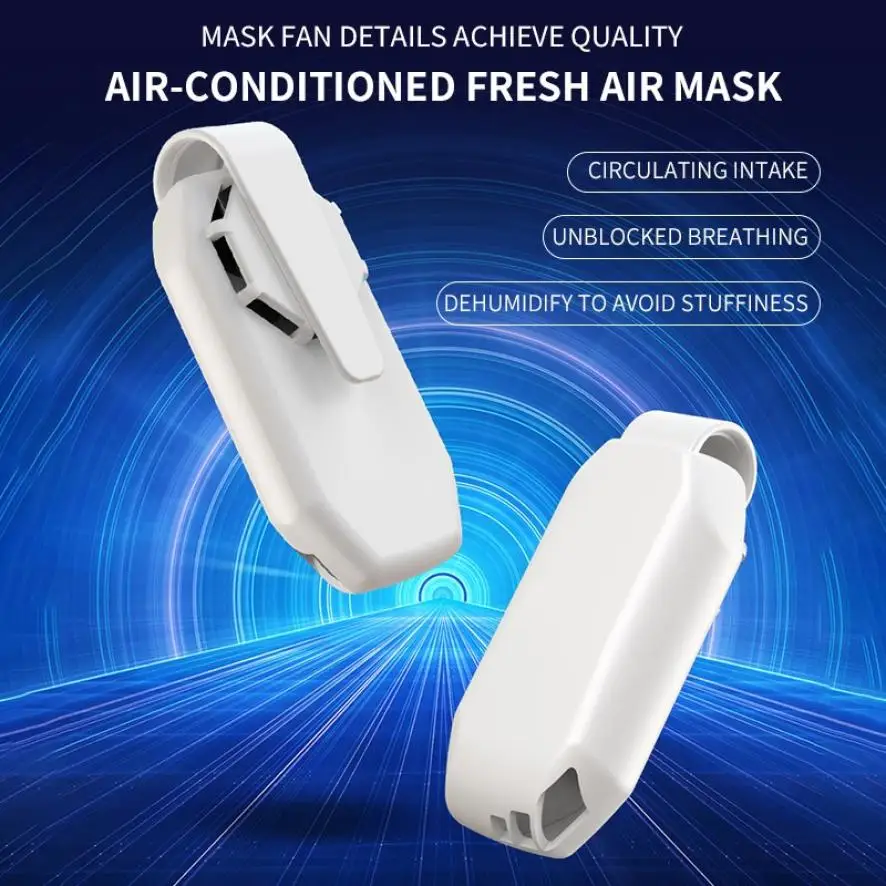 

2021 new style mask clip fan usb mini portable portable rechargeable summer clip type silent portable mask fan