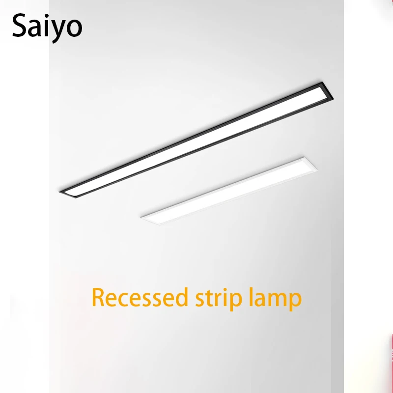 Saiyo LED Strip Light Aluminum Ceiling Profile Recessed Spot Downlight Linear Lamp AC85~265V Long Panel light