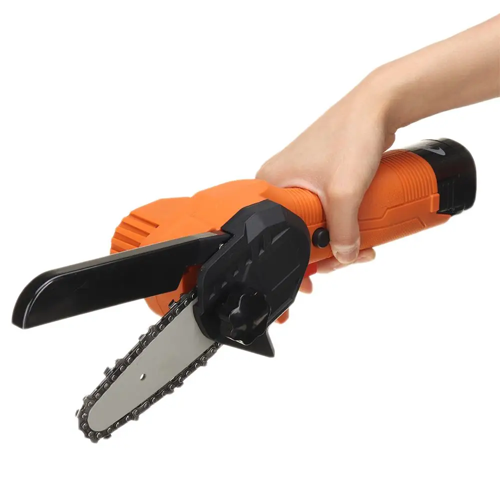 

18V 500W 4 Inch Handheld Electric Chainsaw 2000rpm Rechargable Lithium Battery EU/ US Plug Mini Woodworking Pruning Saw