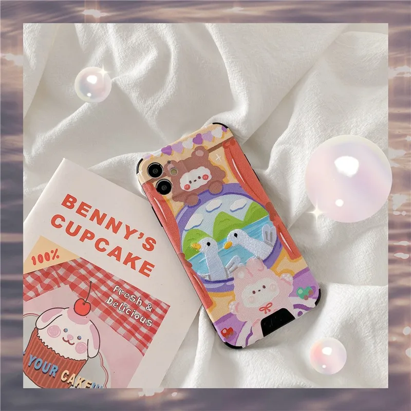 

Fashion Luxury 3d Embroidery Goose female Soft Case For Iphone 11 12 Pro Max Mini 7 8 Plus Xr X Xs Max Se 2 Phone Cover Fundas