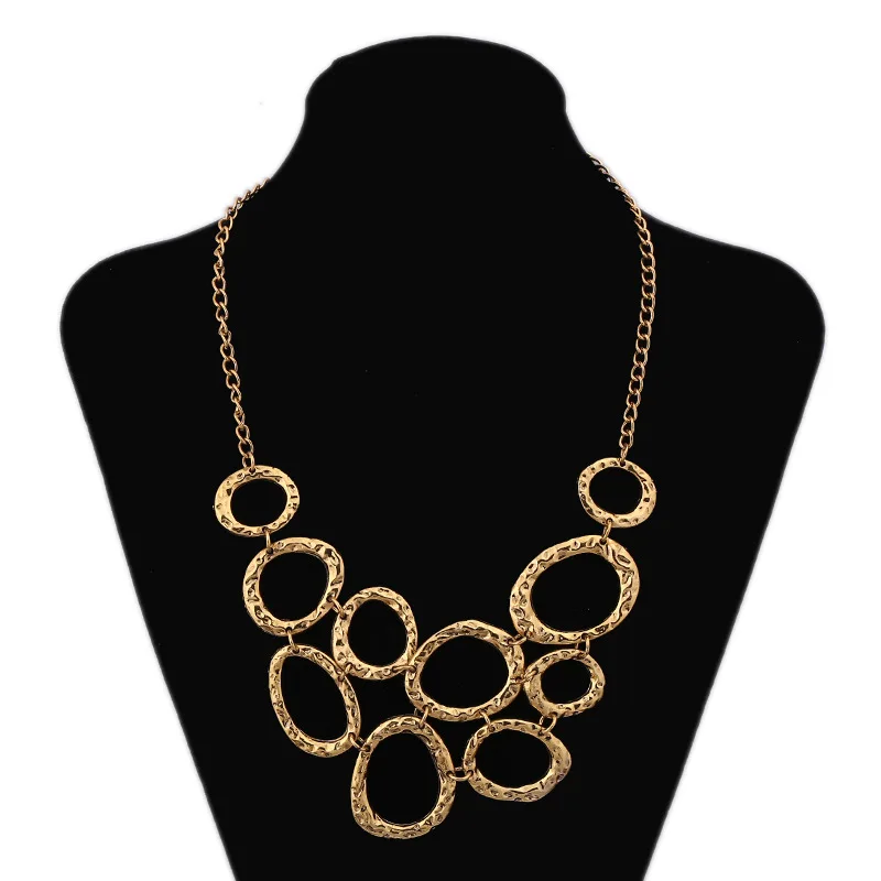 Женское Винтажное колье чокер с круглыми кольцами|Цепочки| |