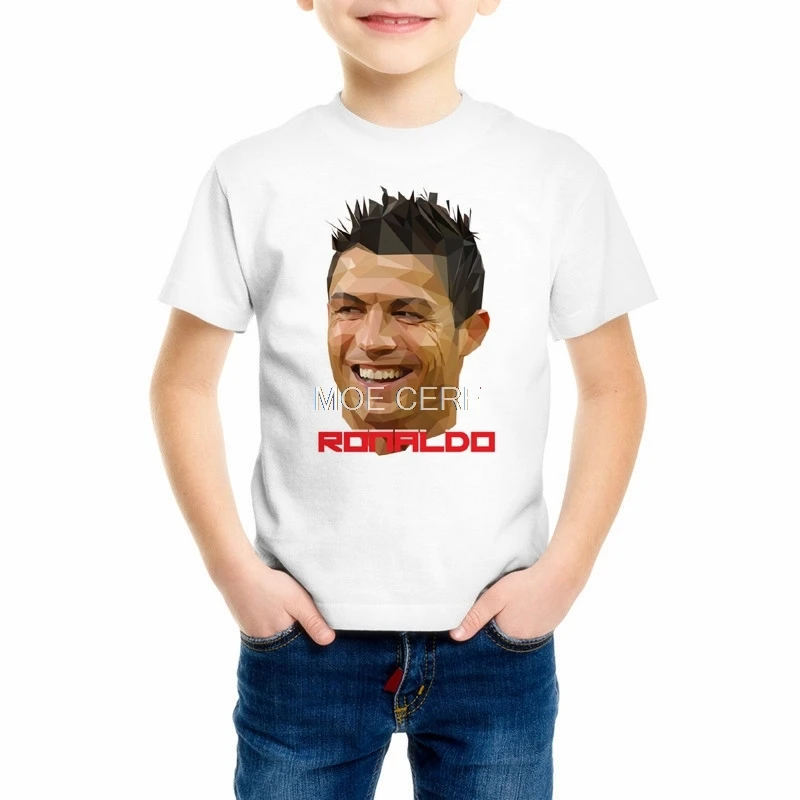 Summer fashion Children's 3d print Lionel Messi t shirt Kid/baby Cristiano Ronaldo short sleeve T-shirts Boys/Girls clothes Z9-4 - Цвет: 1