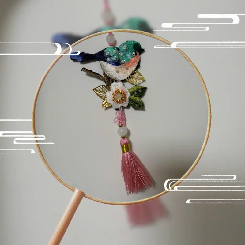 DIY Ремесло Набор для вышивания птица кулон в китайском ретро стиле материал