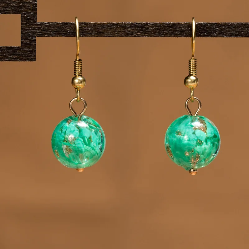 Женские серьги с живописными пятнами простые из стекла Jinsha Прямая продажа