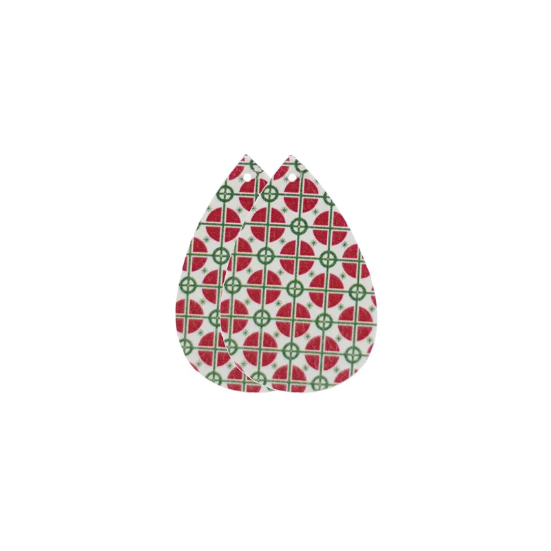 10 шт./лот, серьги из искусственной кожи,, пояс Санта-Клауса, Рождественские Подвески для самостоятельного изготовления сережек, подвеска в виде капли