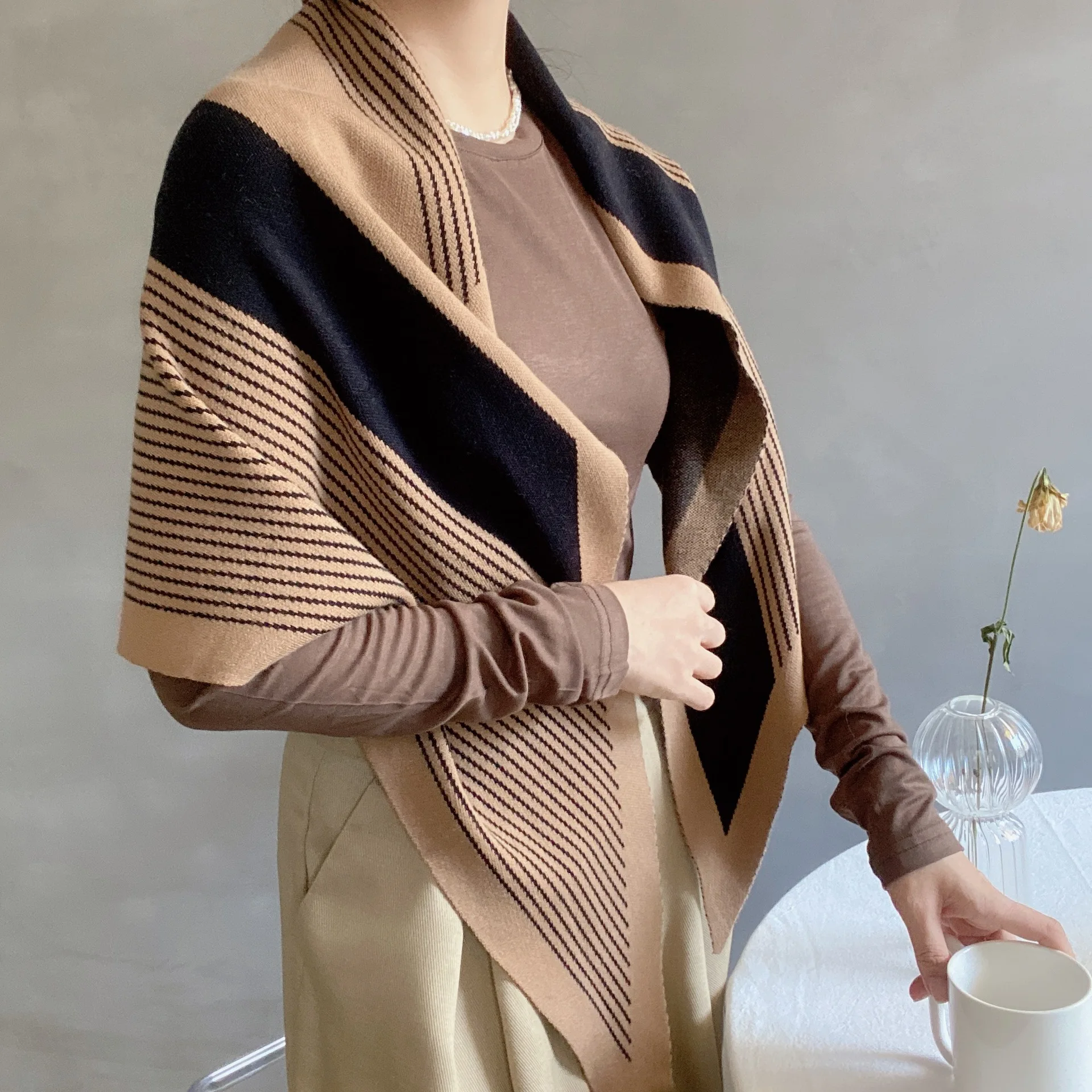 

2020 Корейский зимний модный длинный шерстяной шарф со стразами Вязаная Шаль плотный теплый женский шарф модный шарф хиджаб шарф