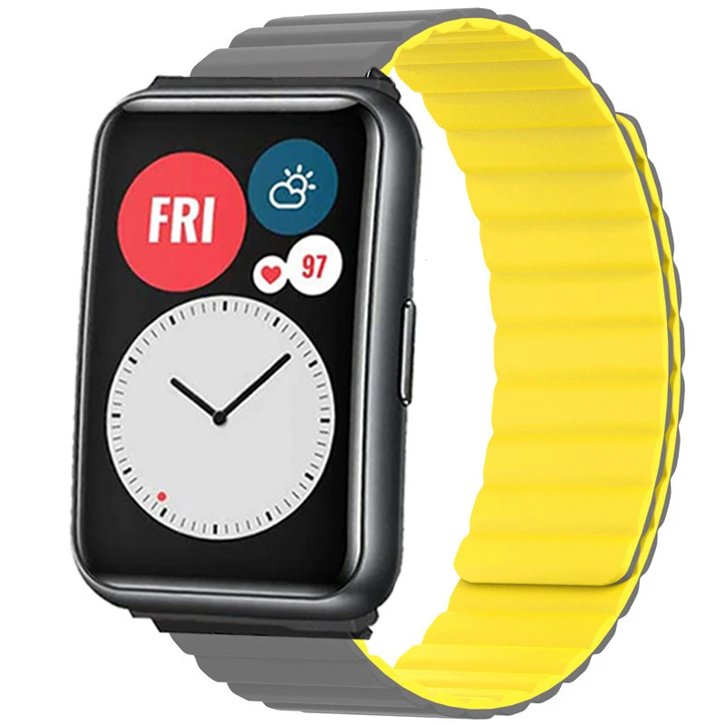 Silicone Band For Huawei Watch Fit Strap Magnetic Watchband Replacement Bracelet Correa For Huawei Watch FIT band Accessories