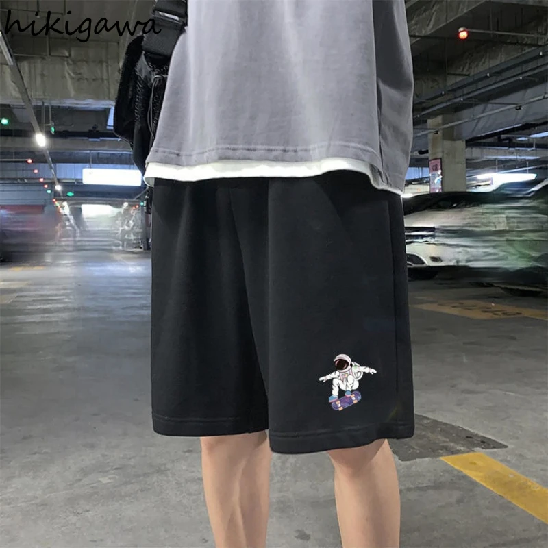 

Hikigawa Sweatshorts Plus Size Womens Shorts Cartoon Japan Men Pants for Female Korean Fashion Rainbow Short Pantalon Femme