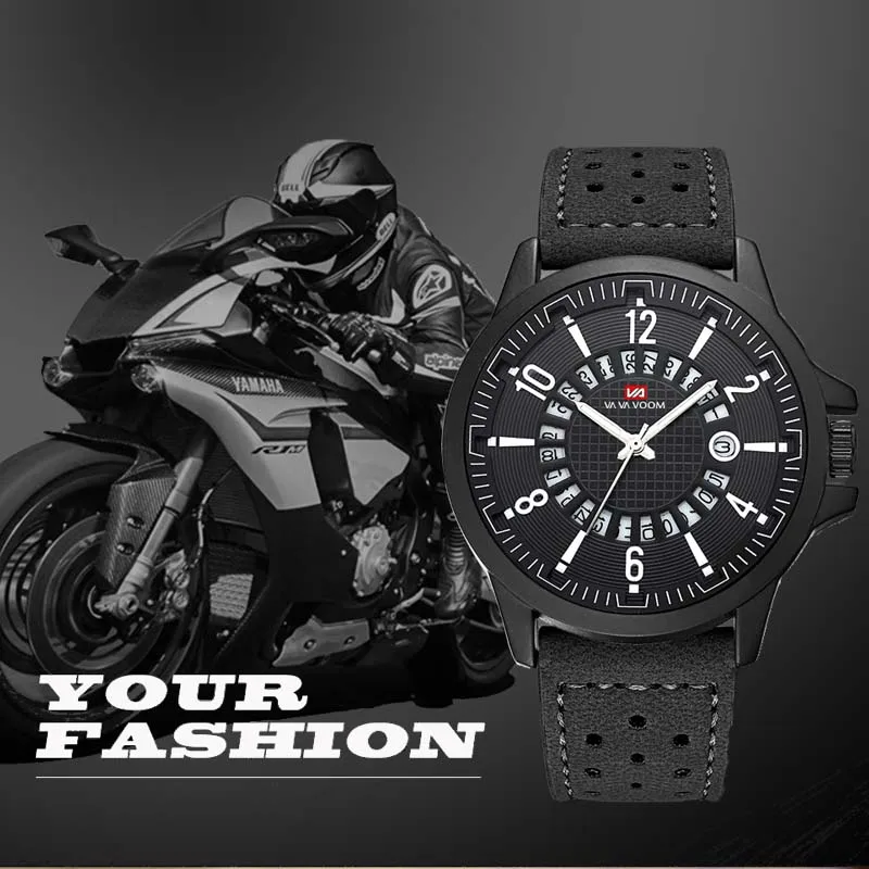 Часы наручные мужские кварцевые с календарем роскошные брендовые креативные