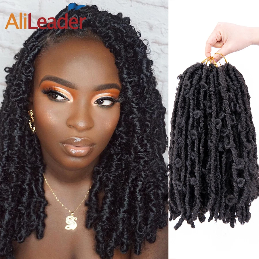 

Косички Alileader 12 дюймов в форме бабочек, вязаные крючком волосы в форме бабочек, косички в форме богини, предварительно закрученные искусстве...