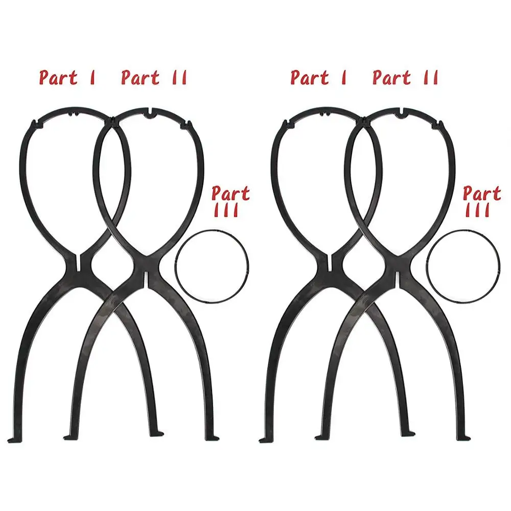 (2 шт.) Очень высокая упакованная портативная пластиковая подставка для париков