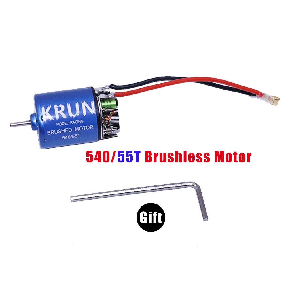55T KRUNRC 540 21T 35T 45T 55T 80T 540 матовый мотор для 1/10 внедорожных рок-гусеничных альпинистских автомобилей RC щеткой моторов - Цвет: 55T
