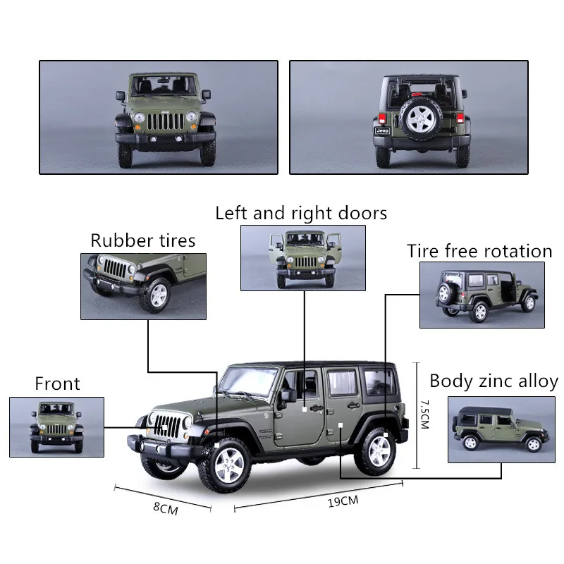 Maisto 1:24 2015JEEP Wrangler гоночный автомобиль с откидным верхом брелок для автомобильных