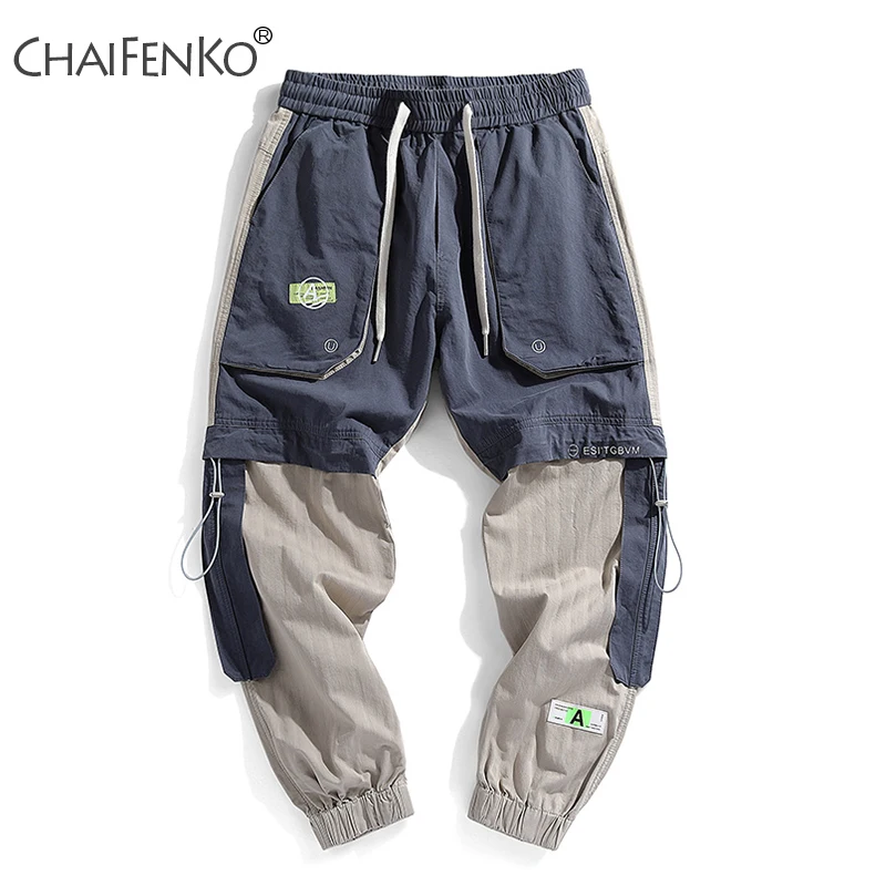 

CHAIFENKO 2020 New Hot Hip Hop Streetwear Beam Foot Cargo Pants Jogger Leisure Sports Trousers Men Fashion Pocket Men Pants