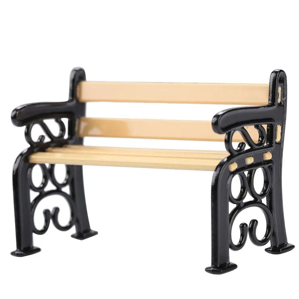 1:12 садовая деревня патио парк скамейка кукольный домик миниатюрная мебель стул