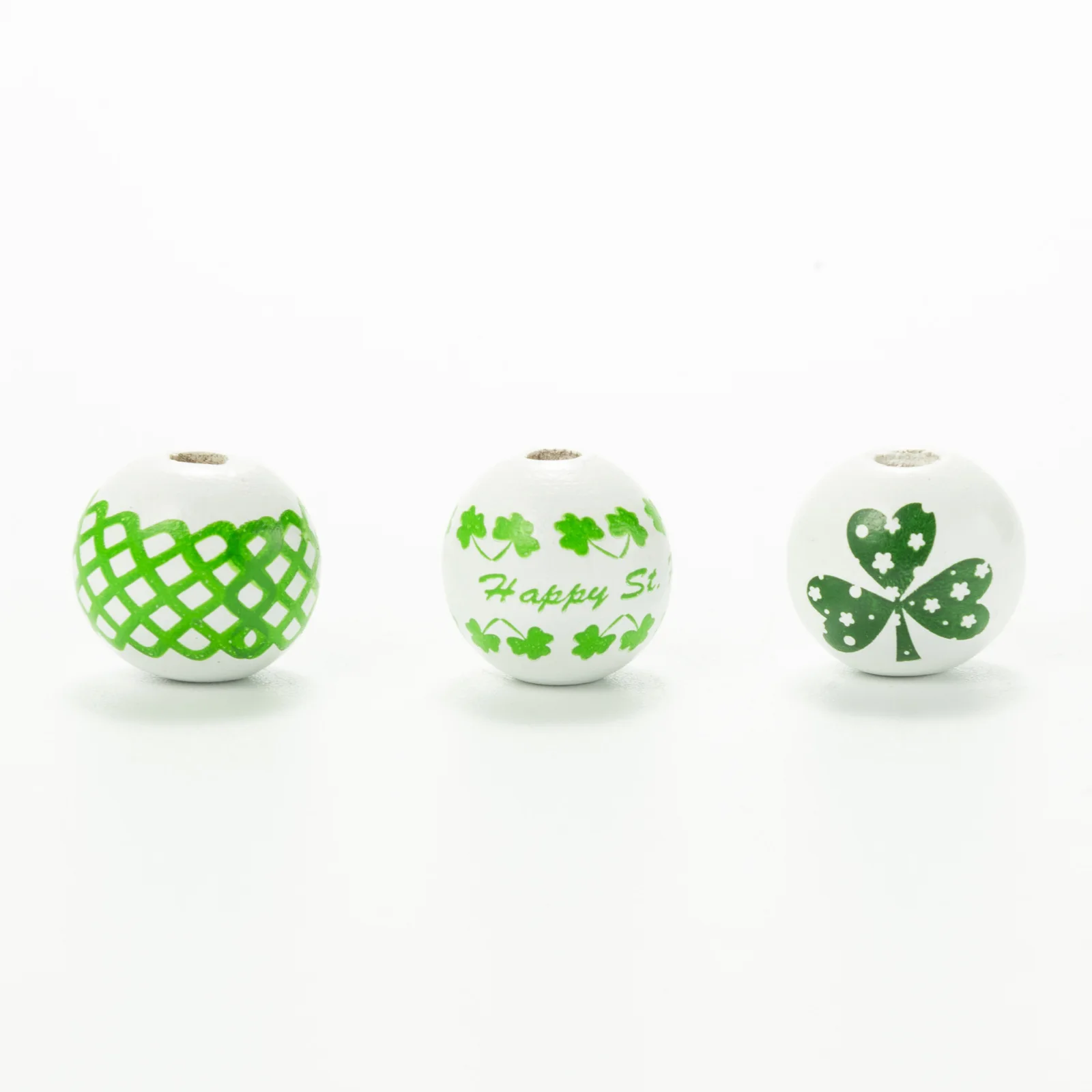 

10pcs DIY Irish Festival Wooden Beads Children's Toy Crafts Fashion Decoration Bracelet Festival Party