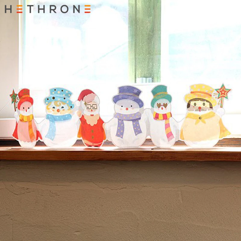 Hethrone 1 шт милый Санта ремесло бумага поздравительная открытка Счастливый