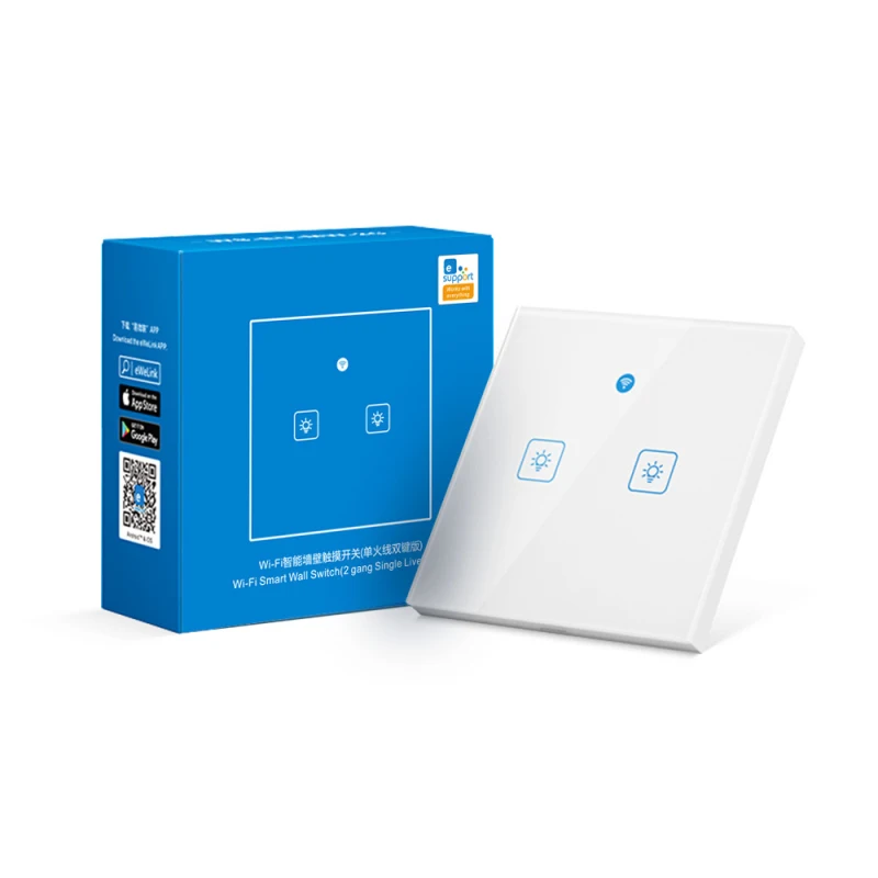 

Умный настенный светильник ключатель EWelink с одним пожарным проводом, работает с Amazon Alexa Google Home, с голосовым управлением и дистанционным упра...