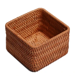 Мини коробка для хранения закусок из Вьетнама, Осенний ротанговый удобный Ретро лоток для хранения различных фруктов, товары для домашнего декора