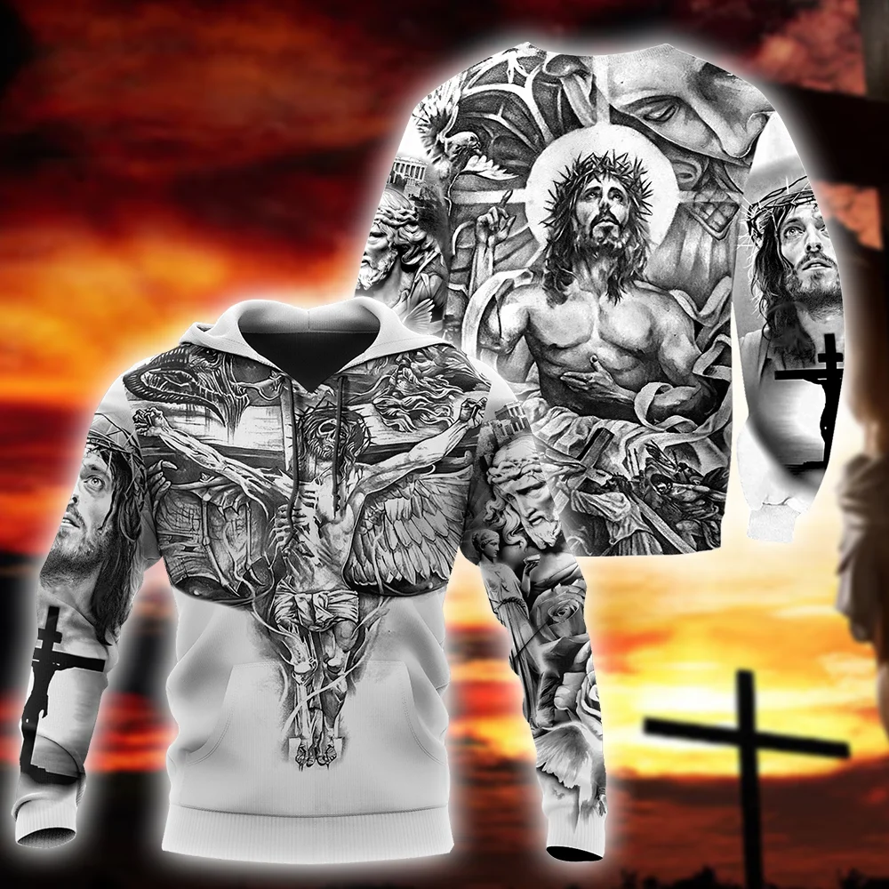 

Толстовка с капюшоном «христианский Иисус», унисекс, на молнии