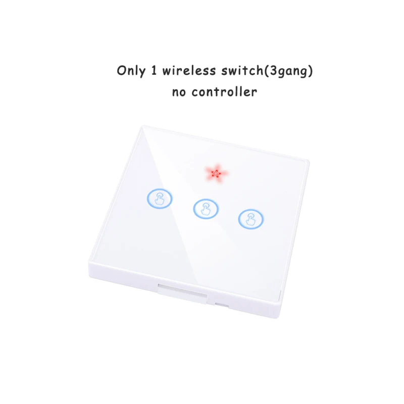 

Touch Wireless Switch High Sensitivity 1-3gang Wireless Switch Smart Home Luminous Fluorescent Strip Dirt Resistant Scratch