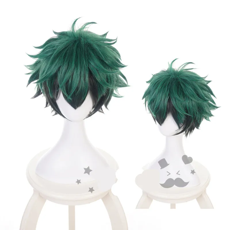 Парик для косплея моя геройская Академия Deku Izuku Midoriya мужские зеленые короткие