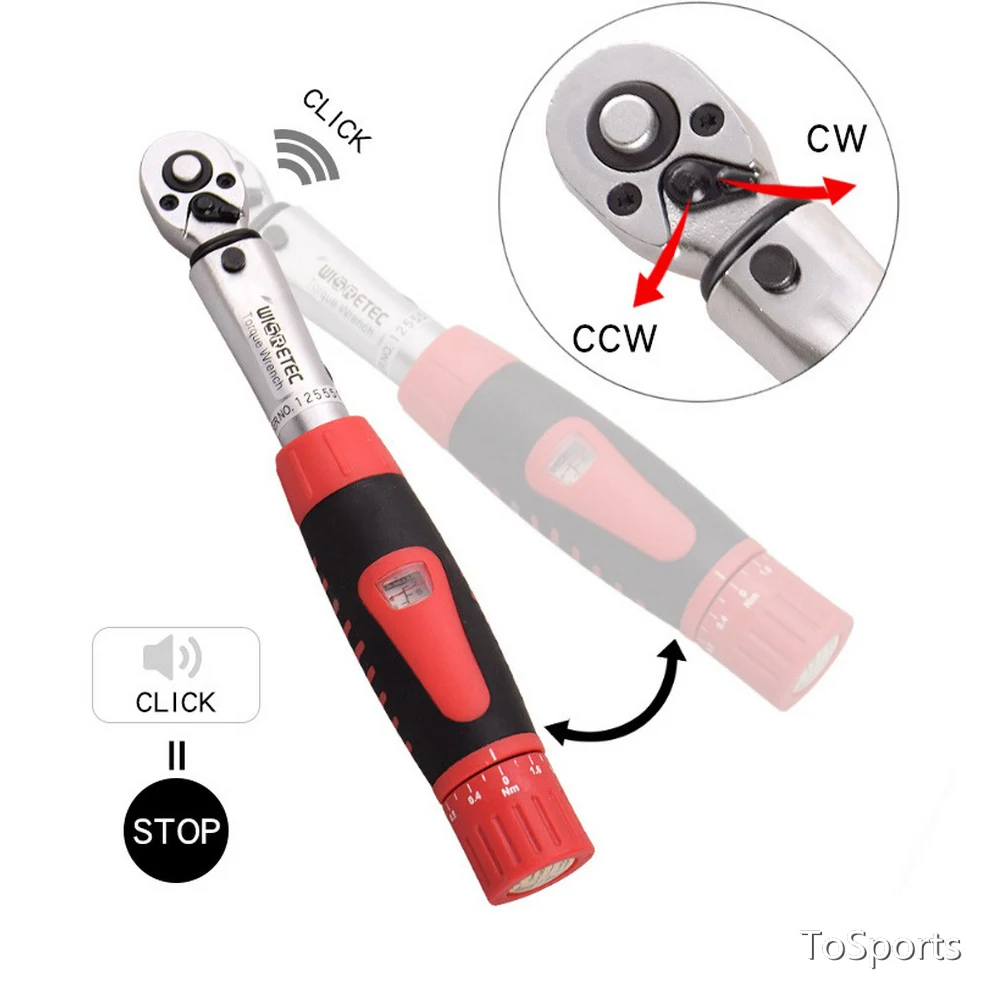 

Adjustable Torque Wrench Set 1/4" 2-24NM Bicycle Repair Tools Kit Bike Repair Spanner Hand Tool Bike Window Type Torque Spanner