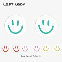 lost lady 2021 cartoon figure acrylic earrings for women smiley face sexy transparent smiley stud earrings jewelry party gifts