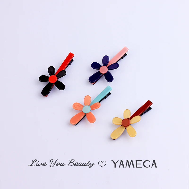 YAMEGA новинка модные милые Цветочные заколки полимерные шпильки заколка для волос