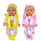 Одежда для куклы 17 дюймов, 43 см, теплый костюм для куклы с шапкой и носками, наряд для куклы новорожденного, модные куклы, товары для заказчика