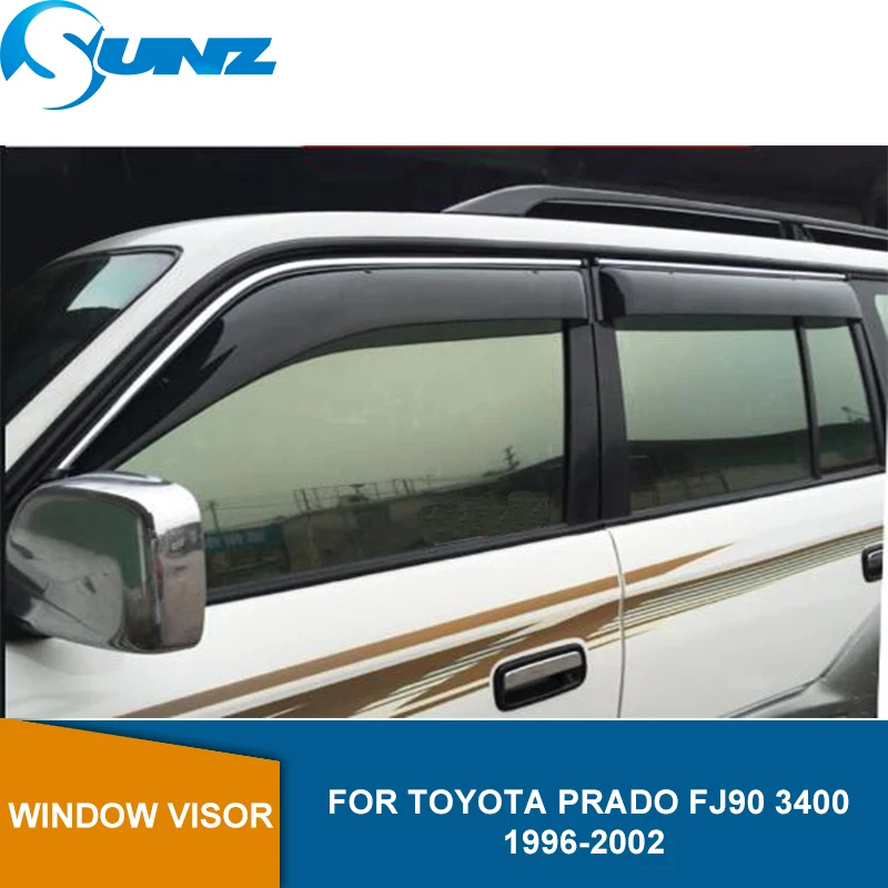 Двери автомобиля козырек для TOYOTA PRADO FJ90 3400 1996-2002 окон для PRADO FJ90 1996 1997 1998 1999 2000 2001 2002 SUNZ