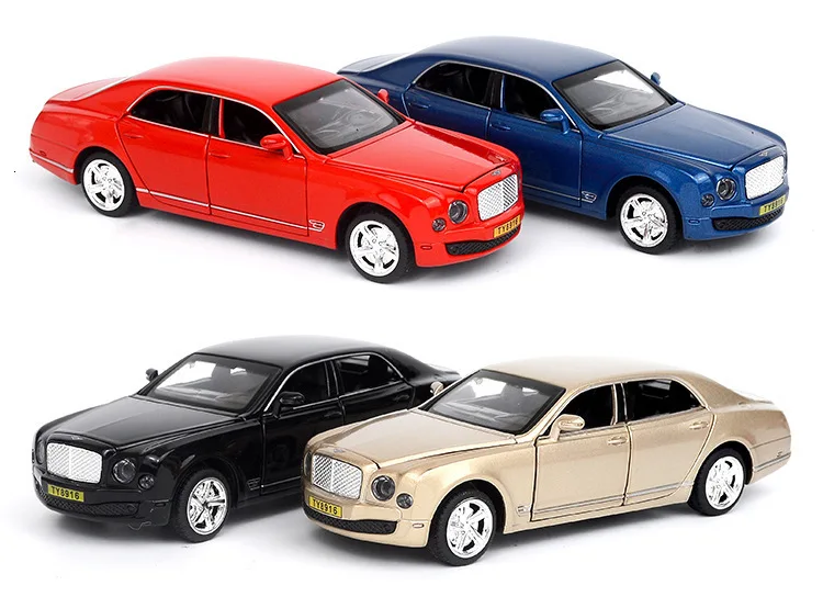 1/32 модель автомобиля из сплава Mulsanne, игрушка, 6 открывающихся дверей, металлическая автоматическая модель литья под давлением, имитирующая светильник, детский подарок для коллекции игрушек