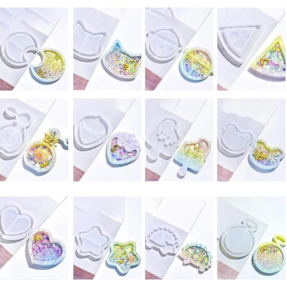 1 шт. силиконовые формы эпоксидная смола медведь звезда эскимо плесень ювелирные