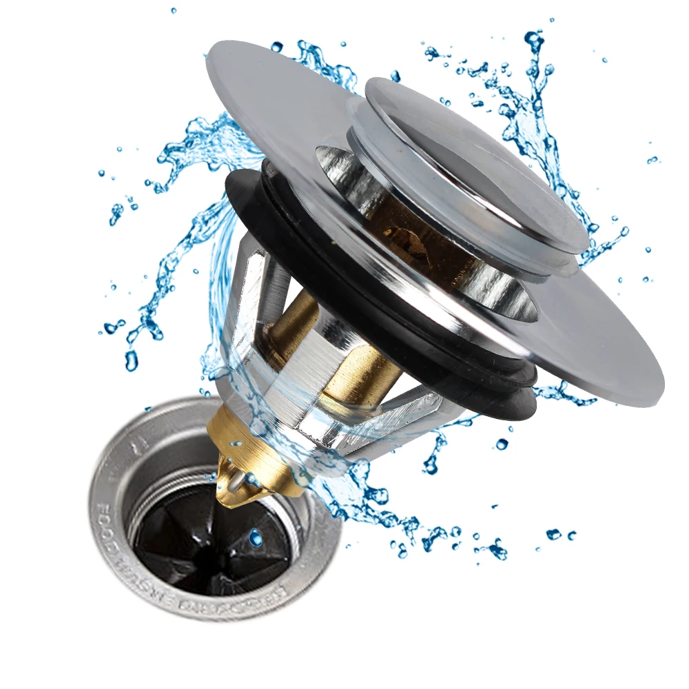 

Ситечко для раковины с нажимным типа, выдвижной сливной фильтр для раковины, универсальная пробка для умывальника с отскоком