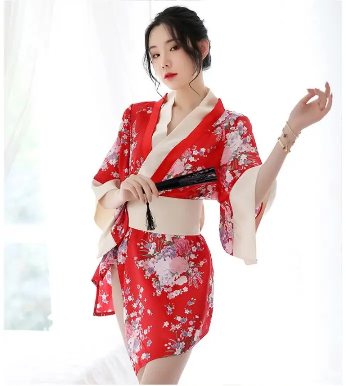 Японское кимоно женское сексуальное экзотическое нижнее белье комплекты с