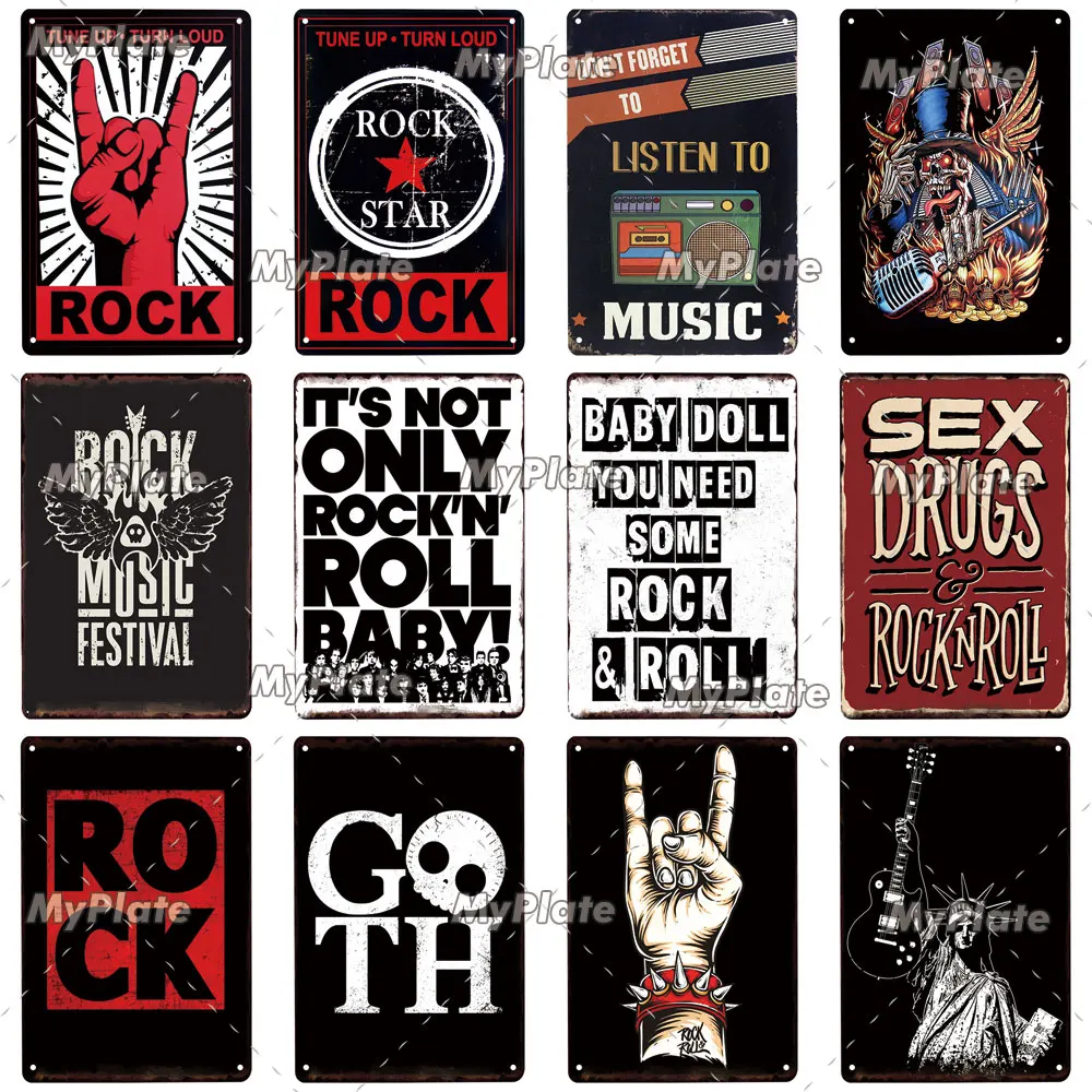 Металлическая вывеска рок-команды винтажный Жестяная Табличка с надписью