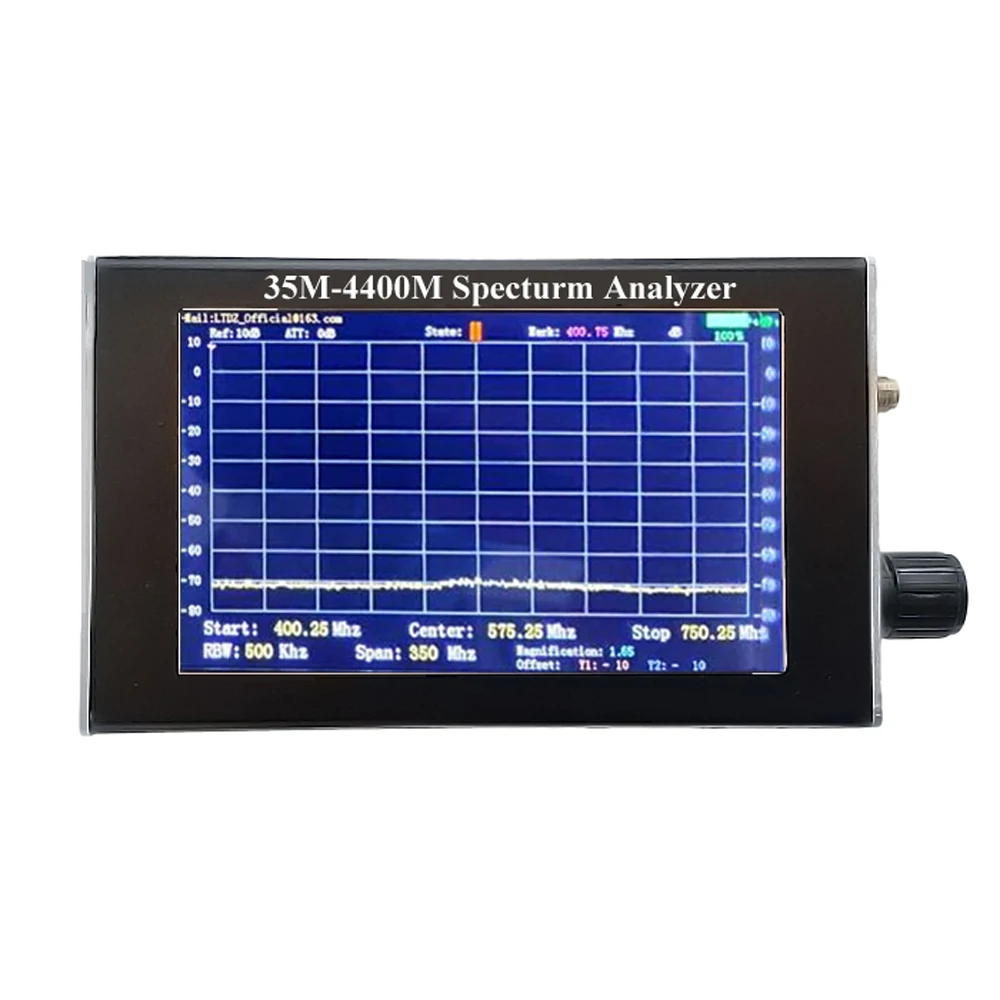 35M-4400M 4.3 Inch Professional Handheld Simple Spectrum Analyzer Measurement of Interphone Signal With LCD TFT 480*800 Screen |