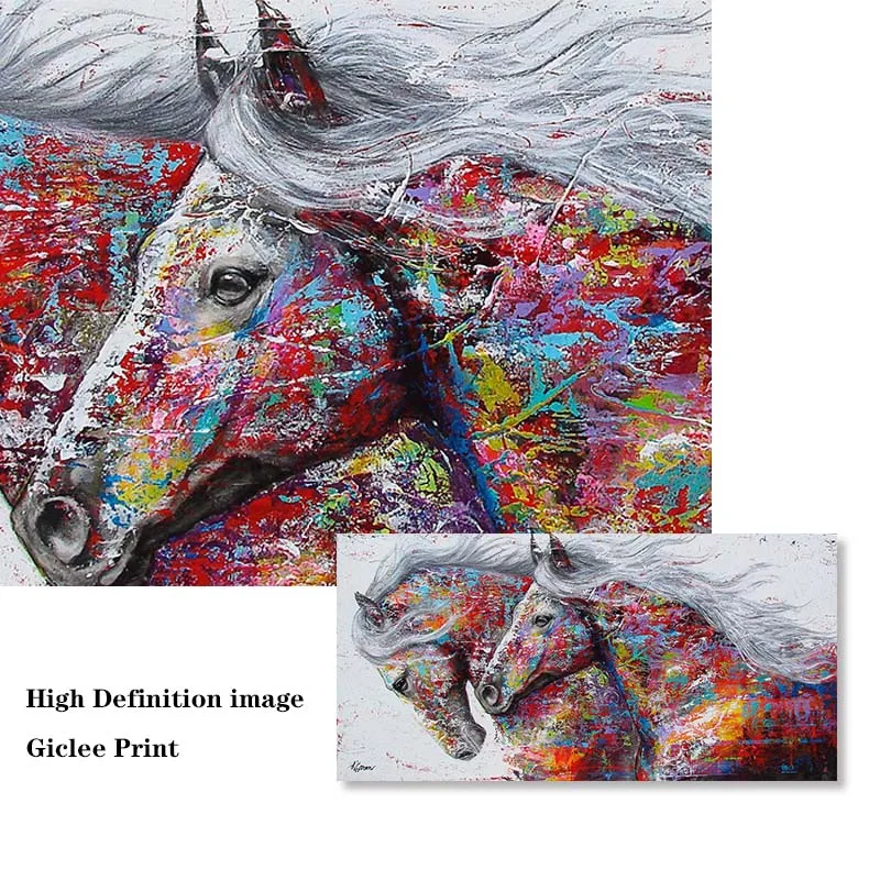 Животные холст живопись Лошадь наборы плакаты и принты настенная искусство
