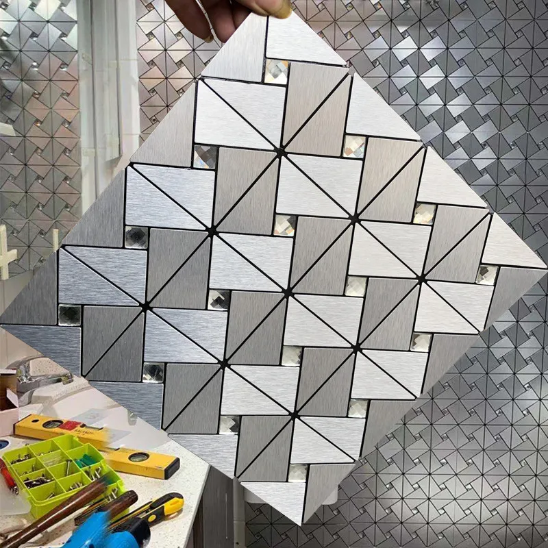 

Черная Клейкая алюминиевая композитная панель мозаичная плитка настенная мозаика, 30x30 см, для улучшения дома