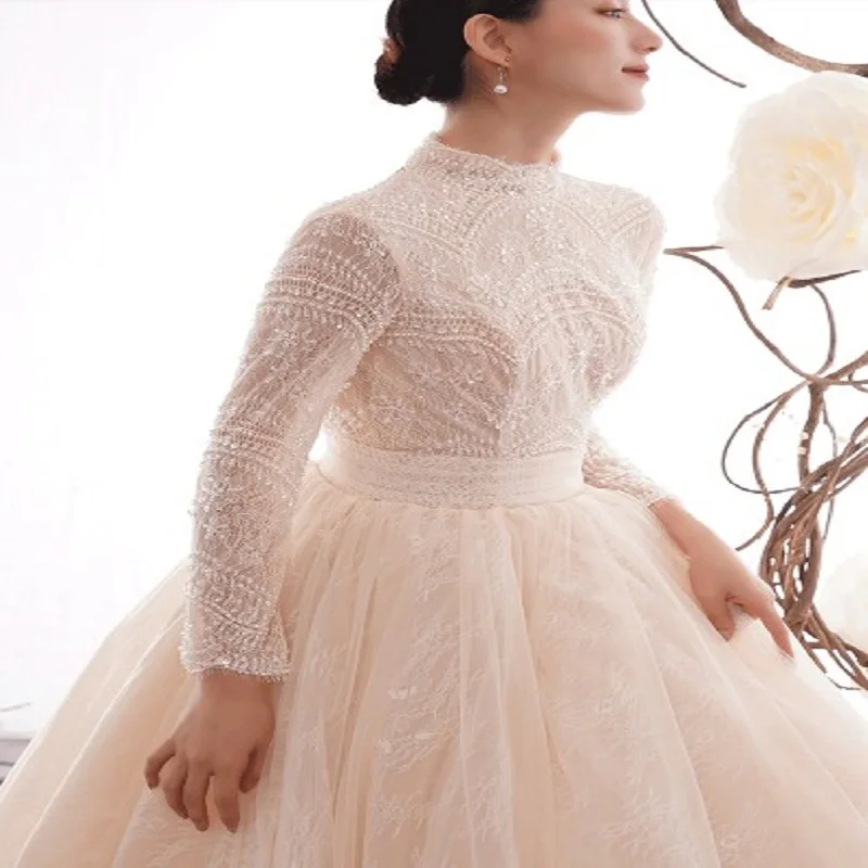 Alilove 2019 New Hot Sale Simple/Luxury Dress For Wedding Sexy White/Slim/Mori Dream/Elegant Women |