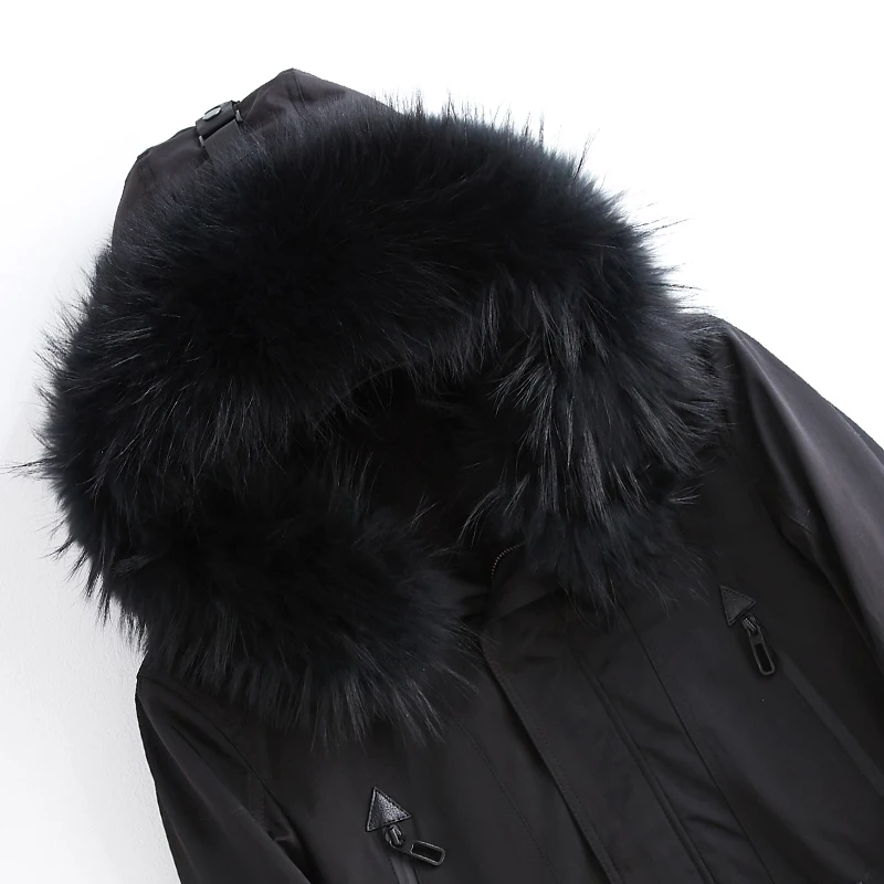 Мужское зимнее пальто с капюшоном из натурального енота парки подкладкой