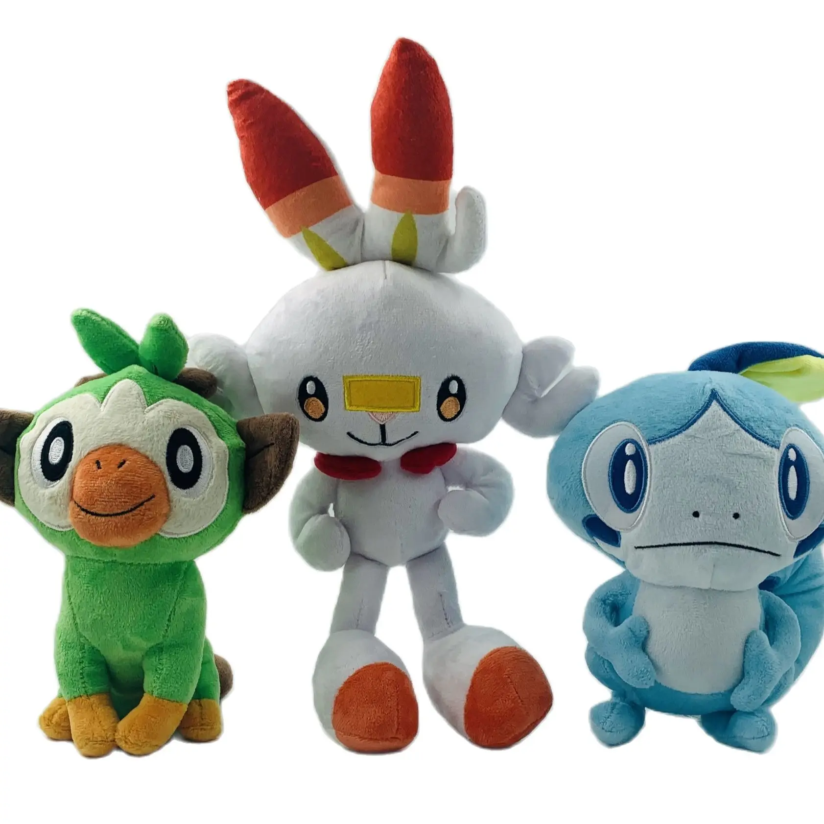 

Anime Pokemon Sobble Scorbunny Grookey Cartoon Elf figure plush soft stuffed Collection toys for Children Christmas gift peluche