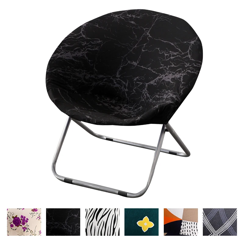 

1 Piece Stretch Chair Cover Round Saucer Spandex Camping Chair Covers Washable Seat Cover For Living Room Decor