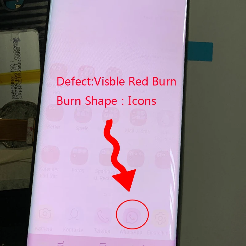 ЖК-дисплей для Samsung Galaxy Note 8 N9500 N950FD N950U сгорающая тень сенсорный экран с