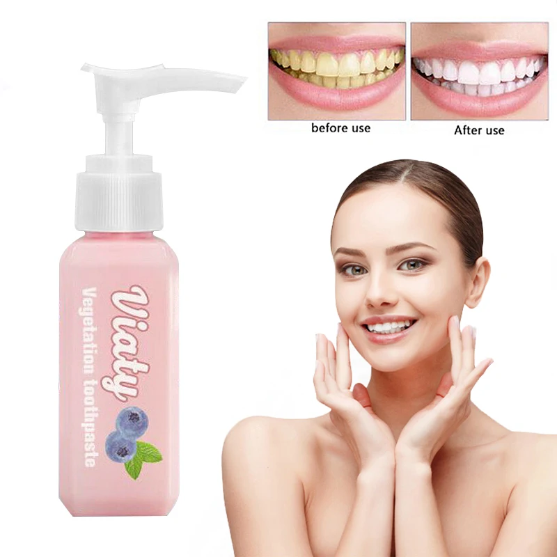 

Viaty Toothpaste Stain Removal Whitening Fruit Flavor Toothpaste Fight Bleeding Gums Fresh Breath Teeth Oral Health Care TSLM1